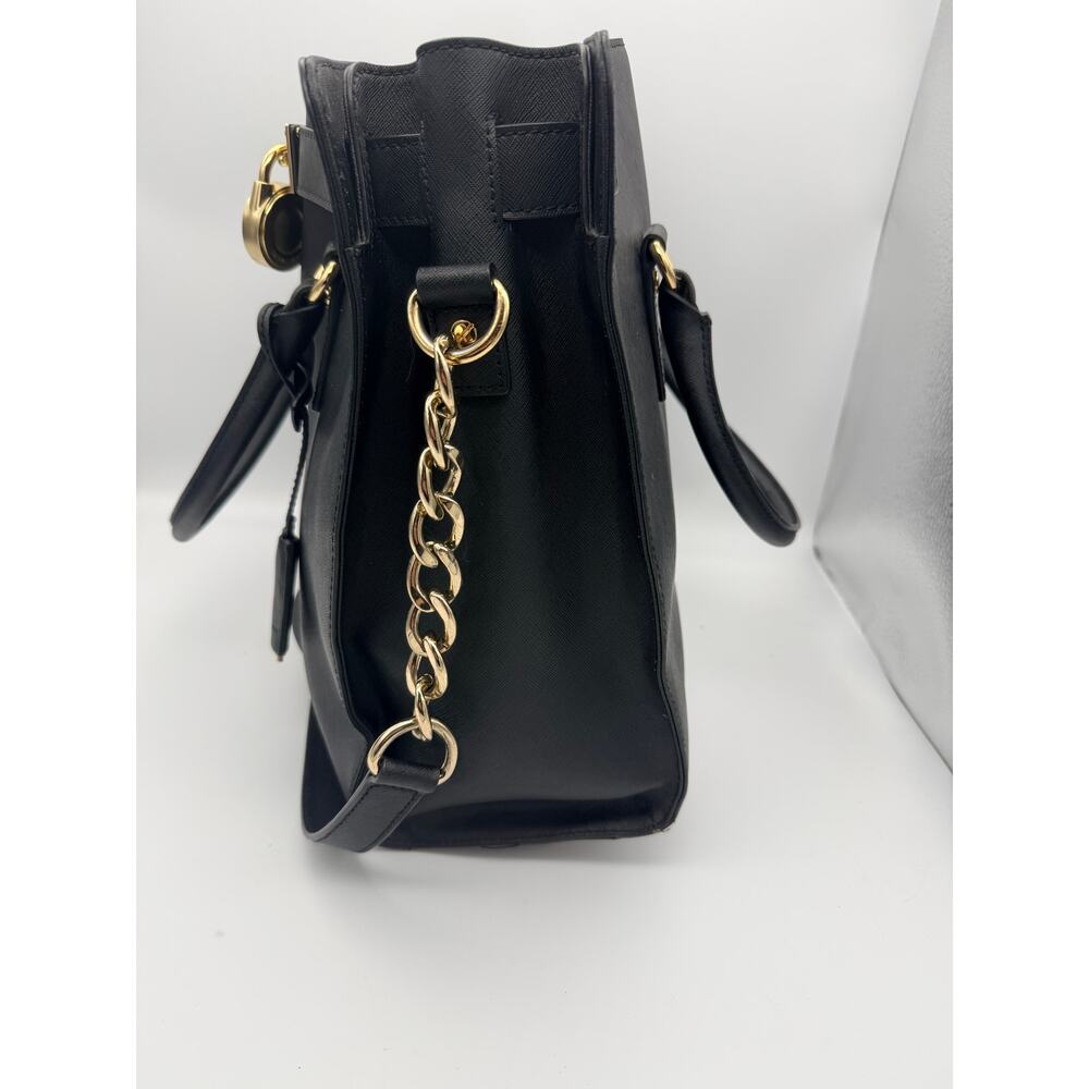Michael Kors Hamilton Large N/S Tote – Black Saffiano Leather & Gold Hardware - Picture 14 of 16